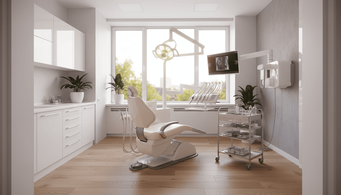 Advanced Dental Care Clinic treatment area with modern equipment